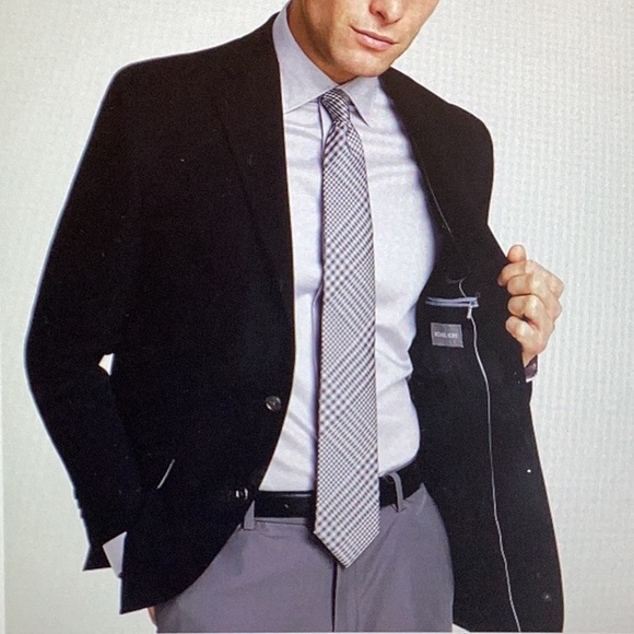 Micheal Kors Mens classical fit stretch solid blazers - Picture 2 of 8
